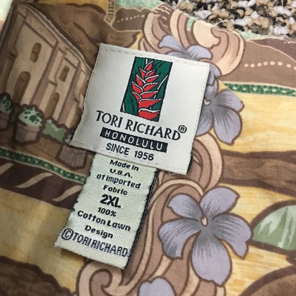 EUC RARE Tori Richard Honolulu Cotton Lawn Ruffled Hem Father Damien Dress 2XL - Picture 12 of 14